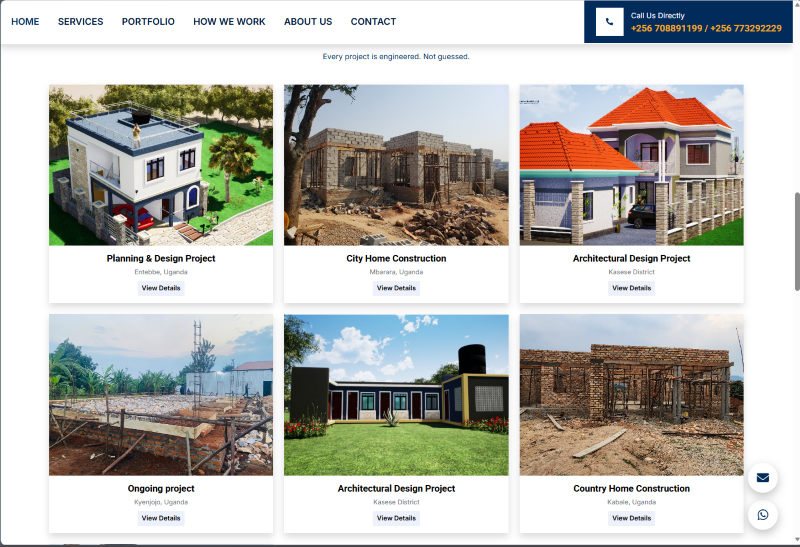 Aura Build website design preview by LeAds Ug