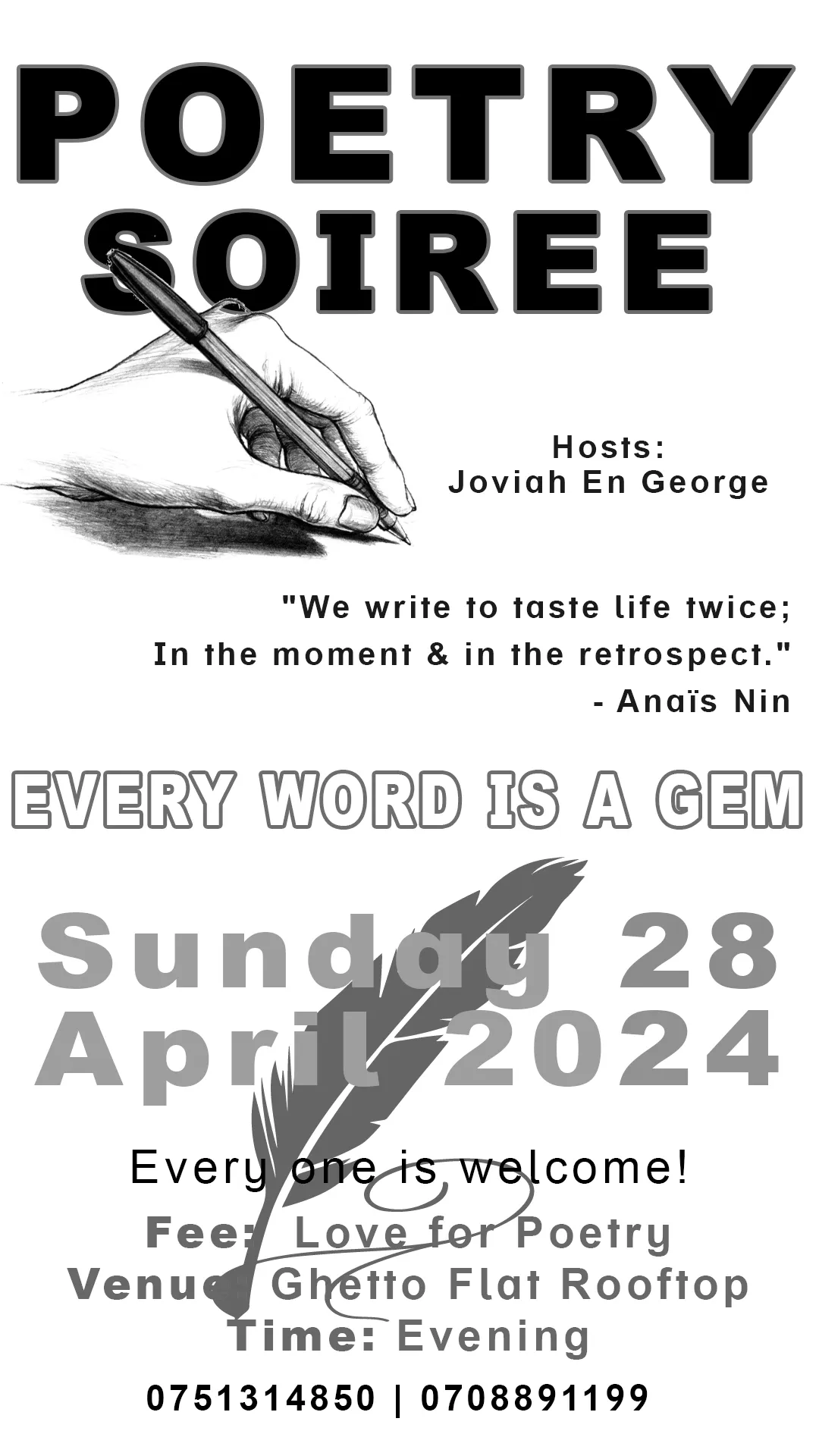 Poetry Soiree social media design