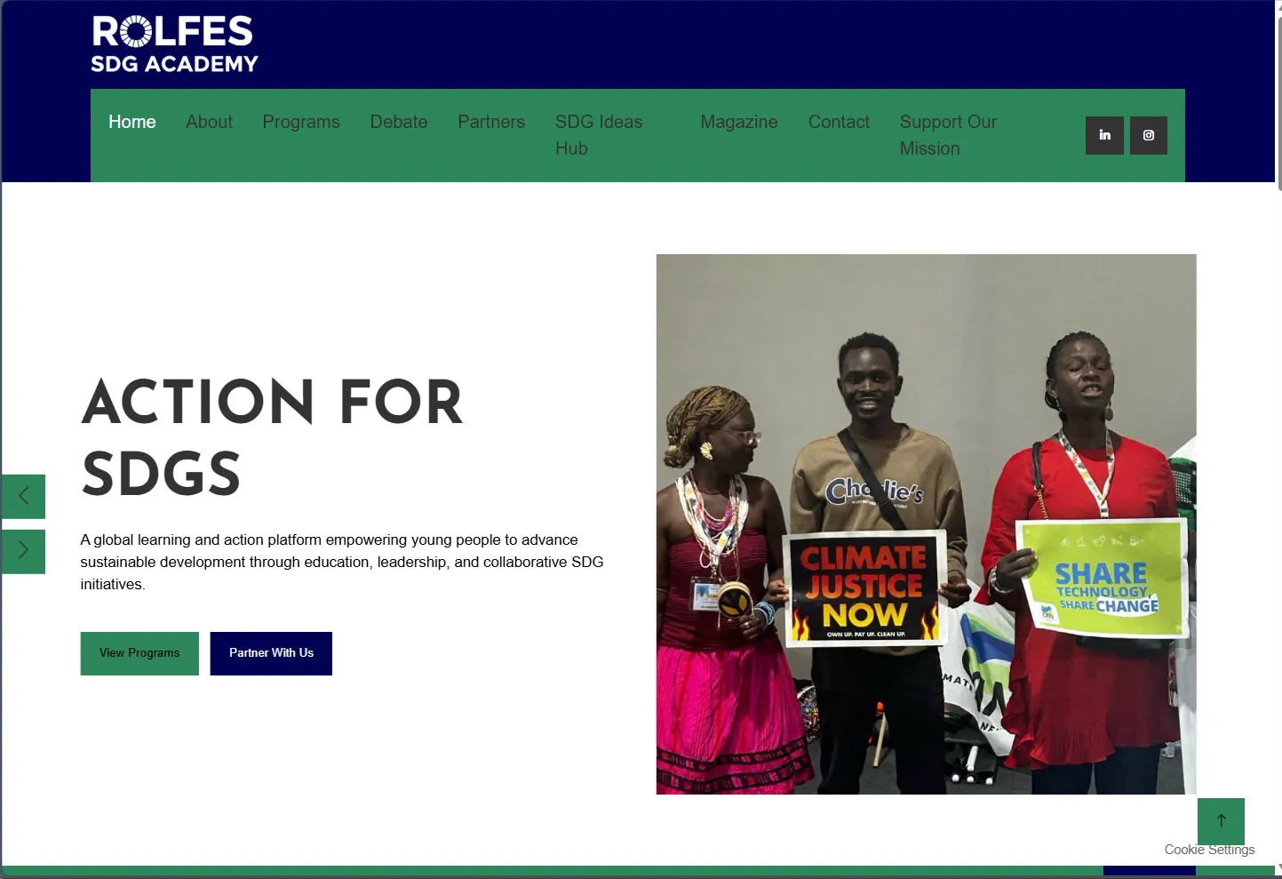 Rolfes SDG Academy website redesign